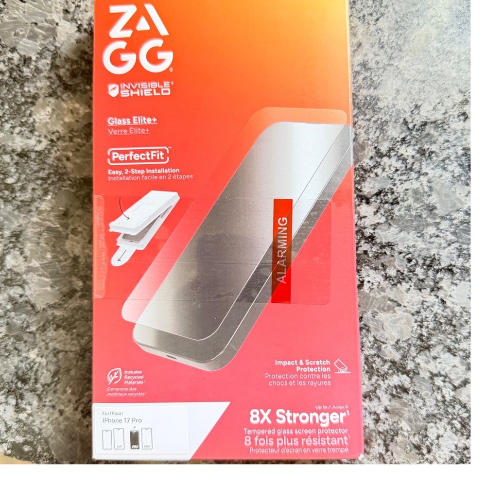 ZAGG InvisibleShield Glass Elite+Screen Protector iPhone 17 Pro Tempered Glass